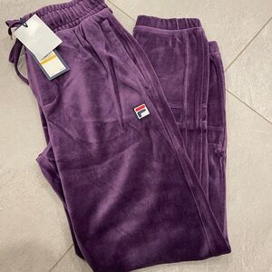 Fila Purple Velour Joggers size medium men
